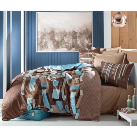 ЗА ДОМА  Модерно спално бельо от памучен сатен “Капучино”