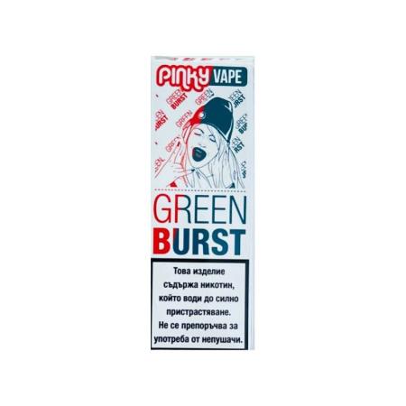Изчерпани продукти  Никотинова течност Pinky Vape Green Burst, 10 ML