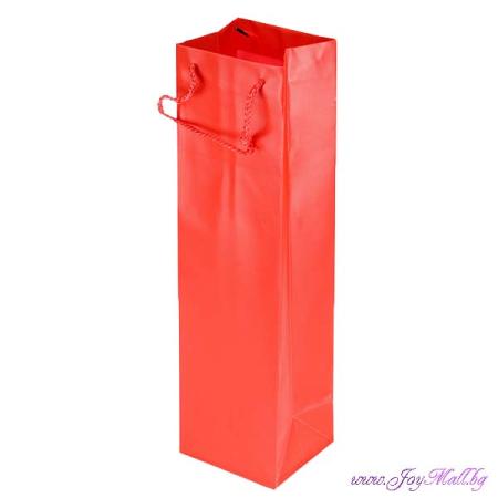 Изчерпани продукти  Пакет 10 бр. пластмасови торбички за вино в червен цвят