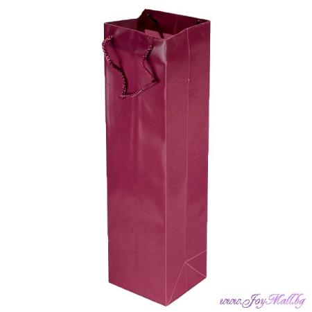 Изчерпани продукти  Пакет 10 бр. пластмасови торбички за вино в цвят бордо