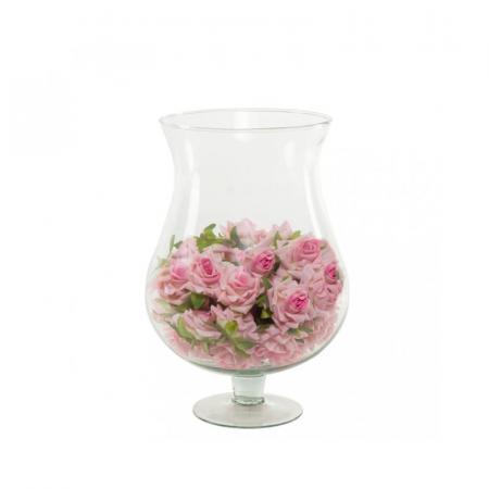 Изчерпани продукти  Стъклена ваза за аранжиране на цветя и свещи