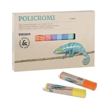 Изчерпани продукти  Сухи пастели 12 цвята в комплект Primo Policromi
